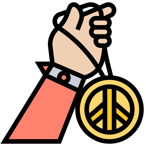 signo de la paz icono gratis