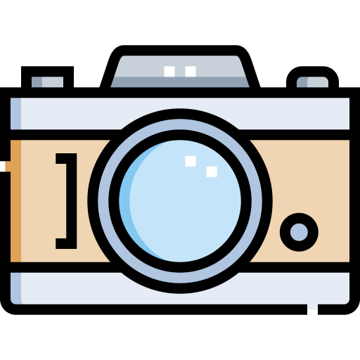 Camera Detailed Straight Lineal color icon