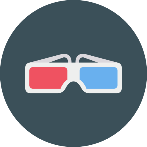 gafas 3d icono gratis