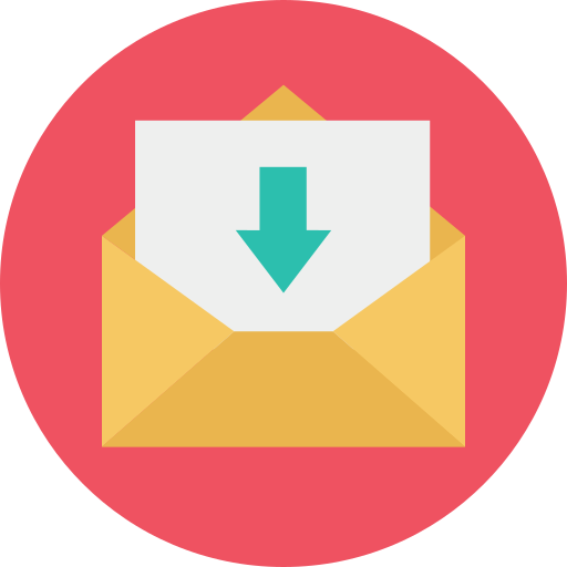 Receive mail free icon