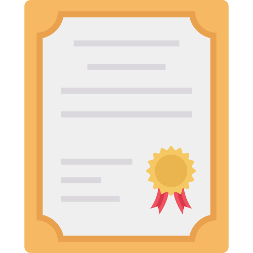 Certificate free icon Certificate free icon
