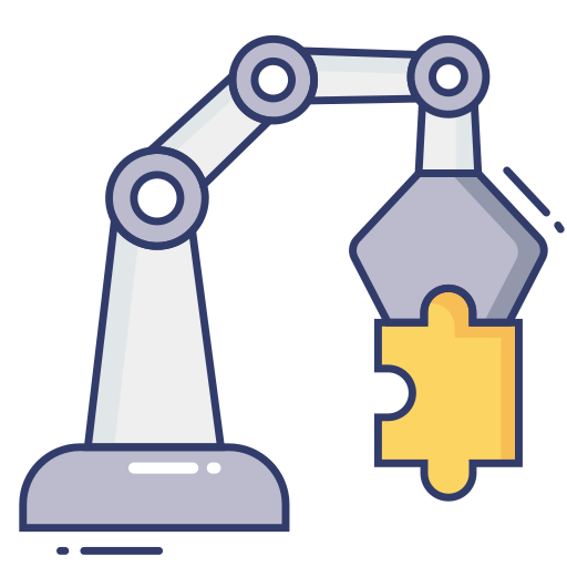 Robotic arm Dinosoft Lineal Color icon