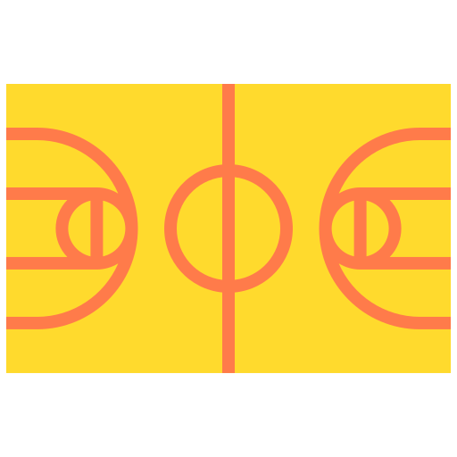 quadra de basquete grátis ícone