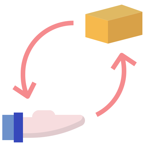 caja de devolución icono gratis