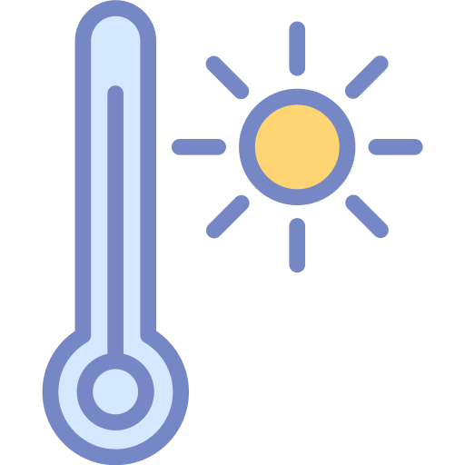 alta temperatura icono gratis