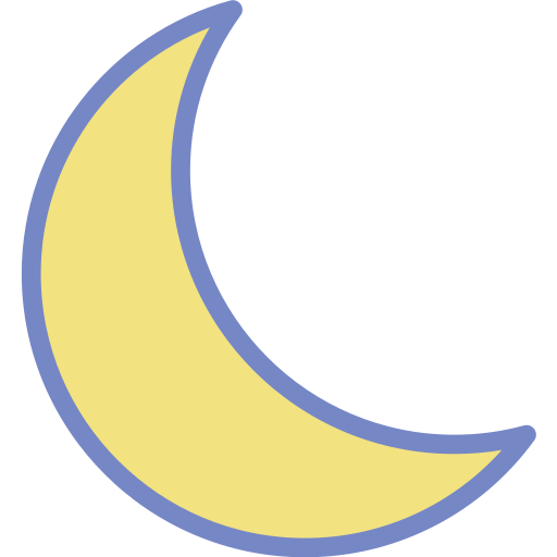 luna creciente icono gratis