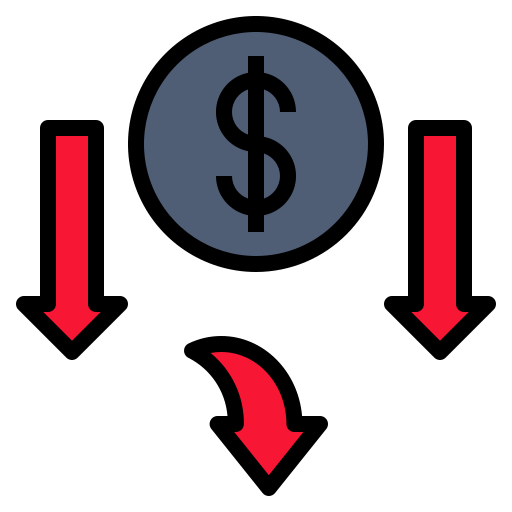 pérdidas icono gratis