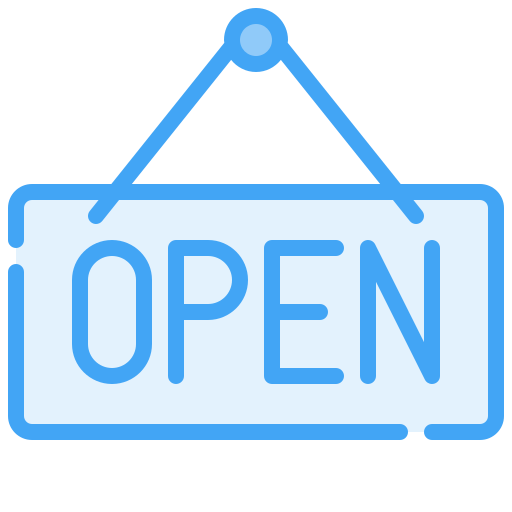 Open sign - free icon