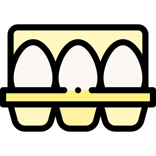 Egg Carton Detailed Rounded Lineal Color Icon