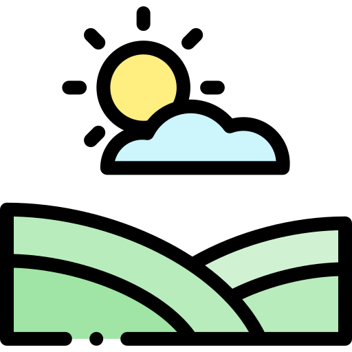 Land Detailed Rounded Lineal color icon