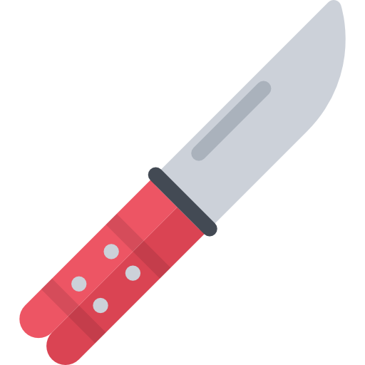 cuchillo mariposa icono gratis