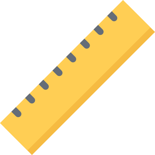 Ruler Coloring Flat icon