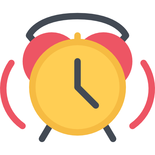 Alarm clock Coloring Flat icon