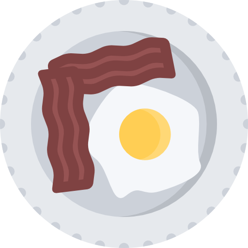 Fried eggs Coloring Flat icon