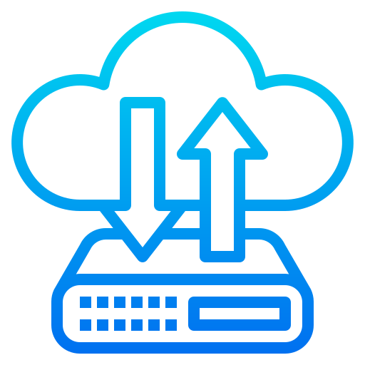 Cloud server srip Gradient icon