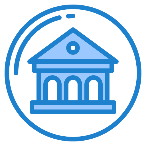 Bank srip Blue icon