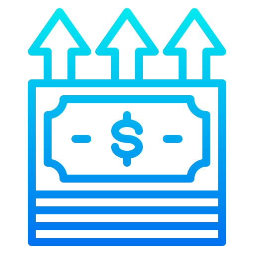 Money srip Gradient icon