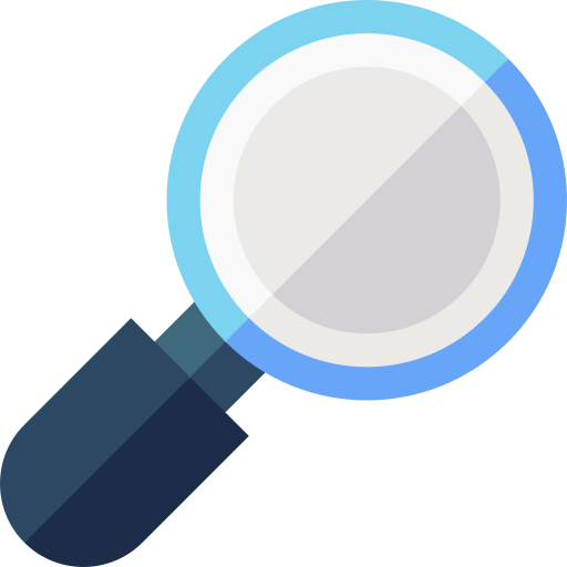 Magnifying glass Basic Straight Flat icon