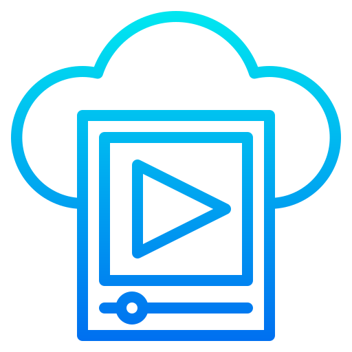 Video player srip Gradient icon