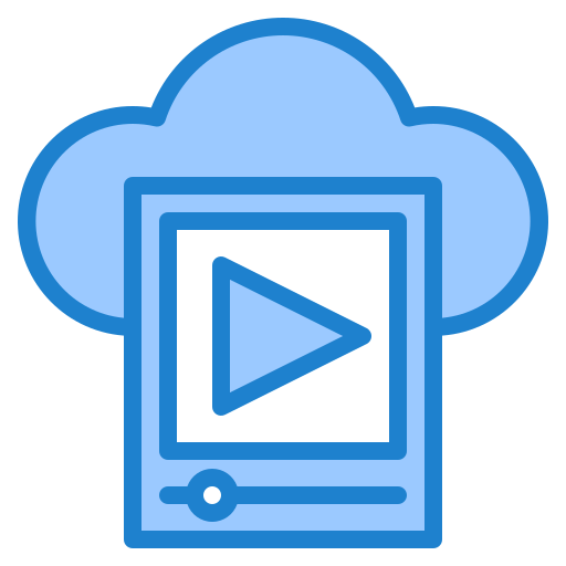 Video player srip Blue icon