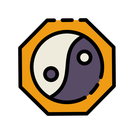 Yin yang Good Ware Lineal Color icon