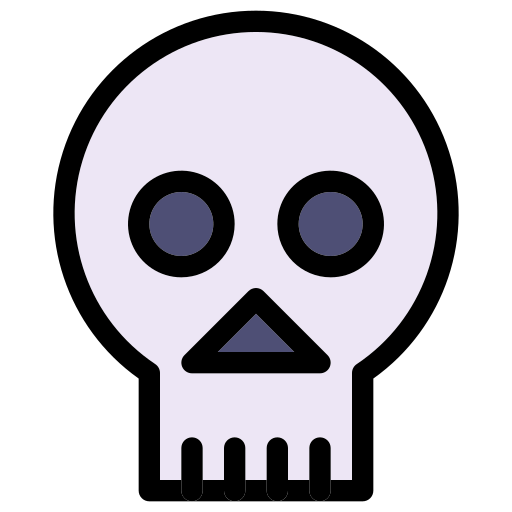 Skull Generic Outline Color icon