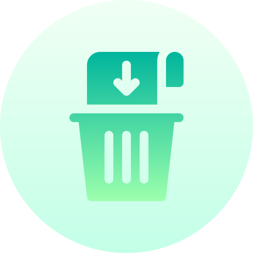 Delete file Basic Gradient Circular icon