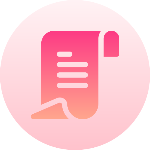 Document Basic Gradient Circular icon