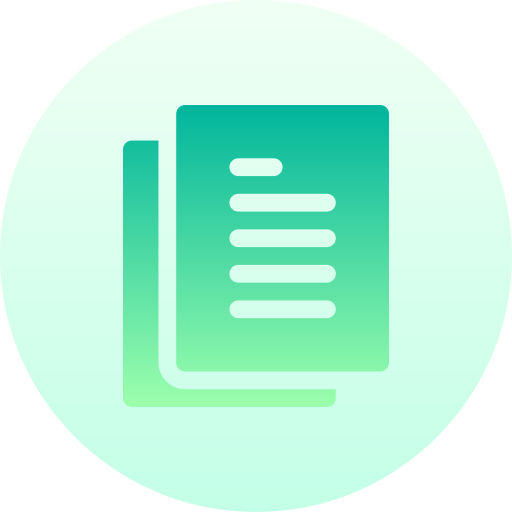 Document Basic Gradient Circular icon