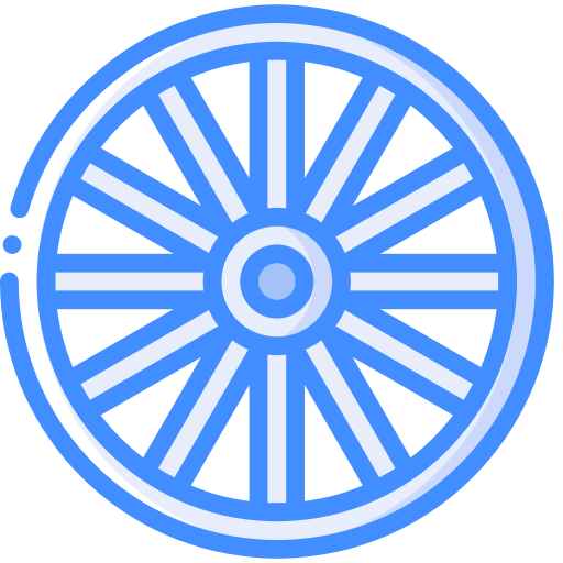 Wheel Basic Miscellany Blue Icon