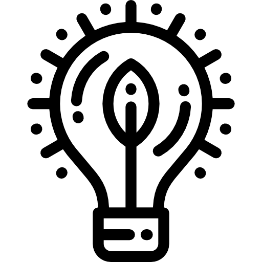 Light Bulb Detailed Rounded Lineal Icon