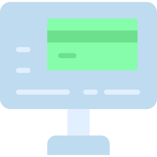 pago en línea icono gratis