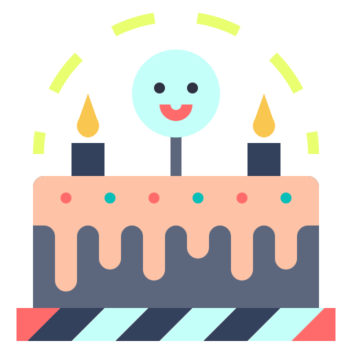 pastel de cumpleaños icono gratis