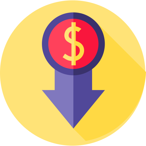 Reduce cost - free icon