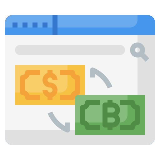 cambio de divisas icono gratis