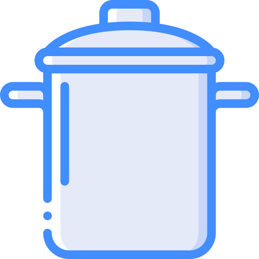 Cooking pots Basic Miscellany Blue icon