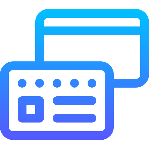 Credit card Basic Gradient Lineal color icon