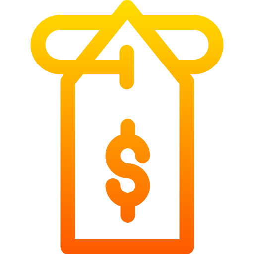 Price tag Basic Gradient Lineal color icon