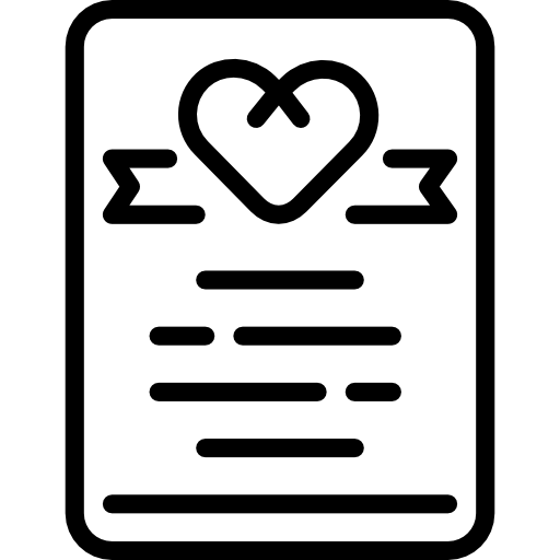 carta de amor icono gratis