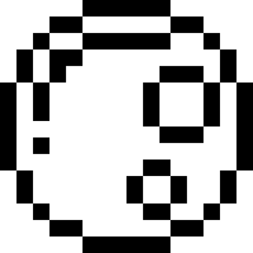 Full moon Pixel Outline icon