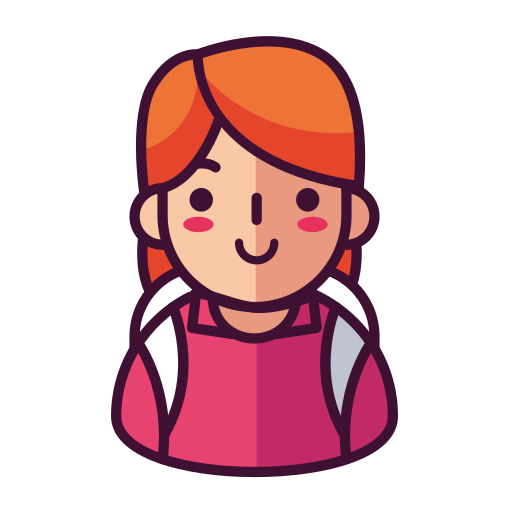 chica de escuela icono gratis