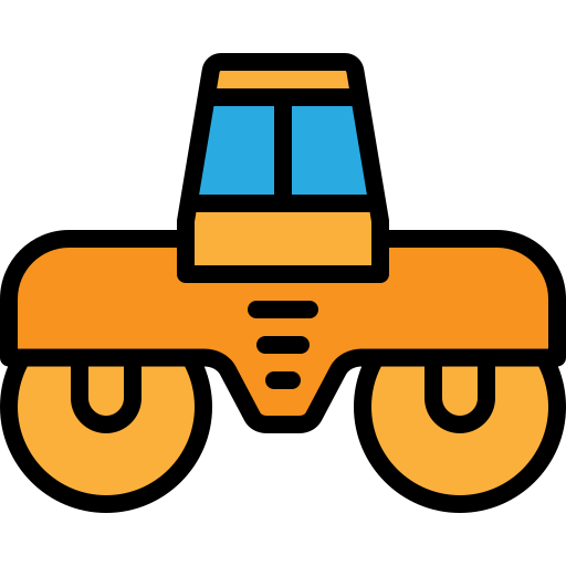 tractor de rodillos icono gratis