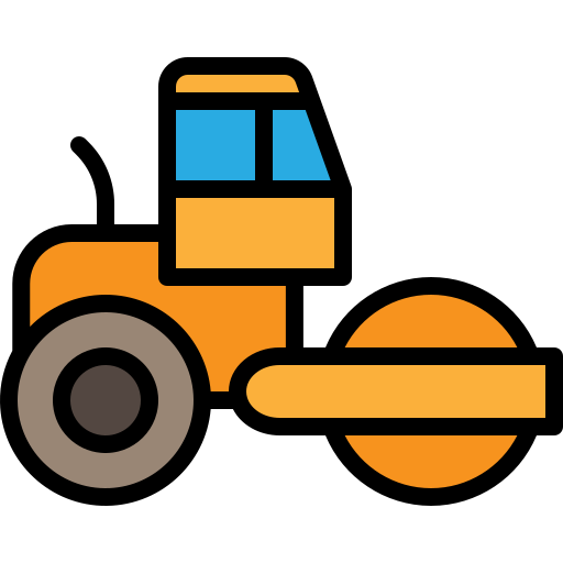 tractor de rodillos icono gratis