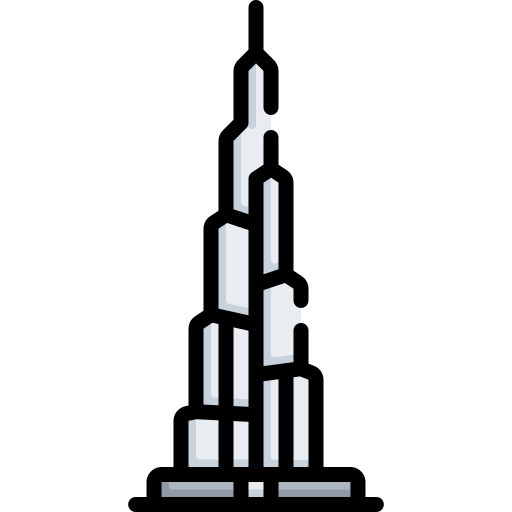 Burj khalifa Special Lineal color icon