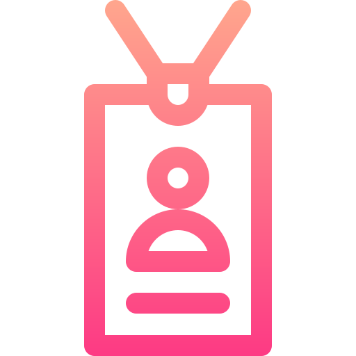 Id card Basic Gradient Lineal color icon