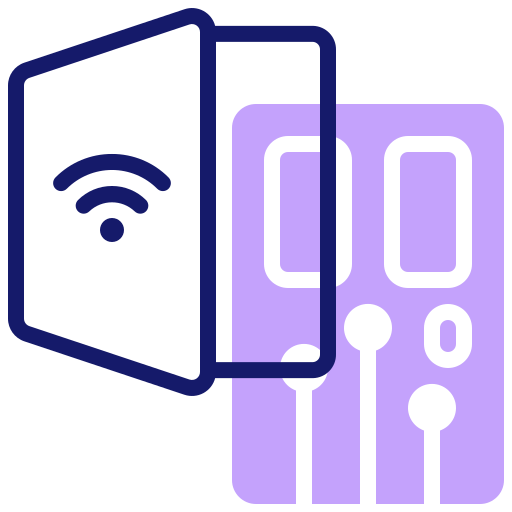 puerta inteligente icono gratis