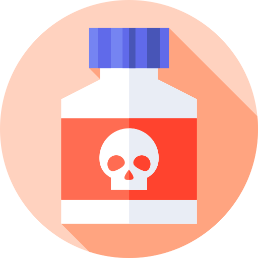 Poison Flat Circular Flat icon