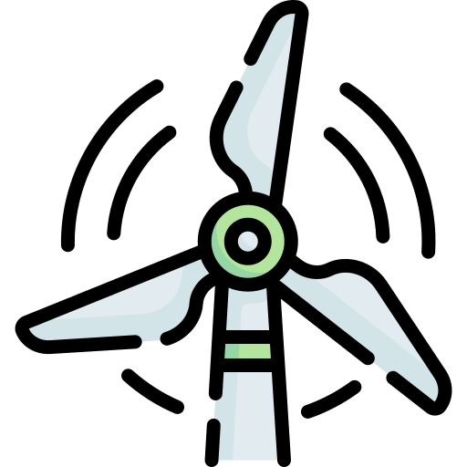 Wind turbine Special Lineal color icon