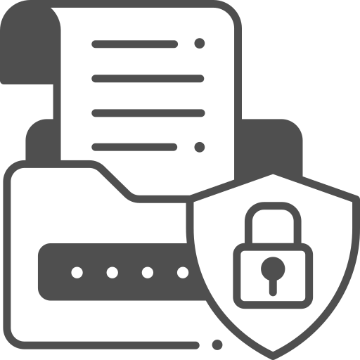 seguridad de datos icono gratis