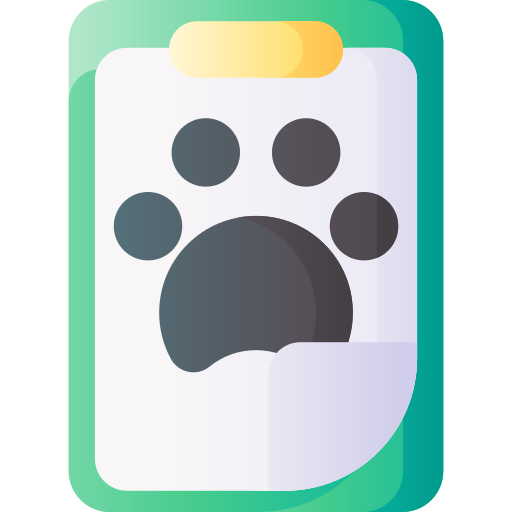 certificato per animali domestici 3D Basic Gradient icona